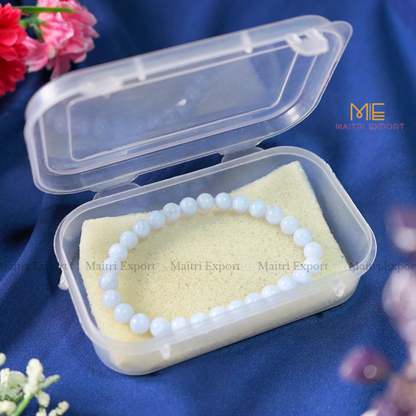 Blue Lace Agate Natural Crystal Healing Bracelet-Maitri Export | Crystals Store
