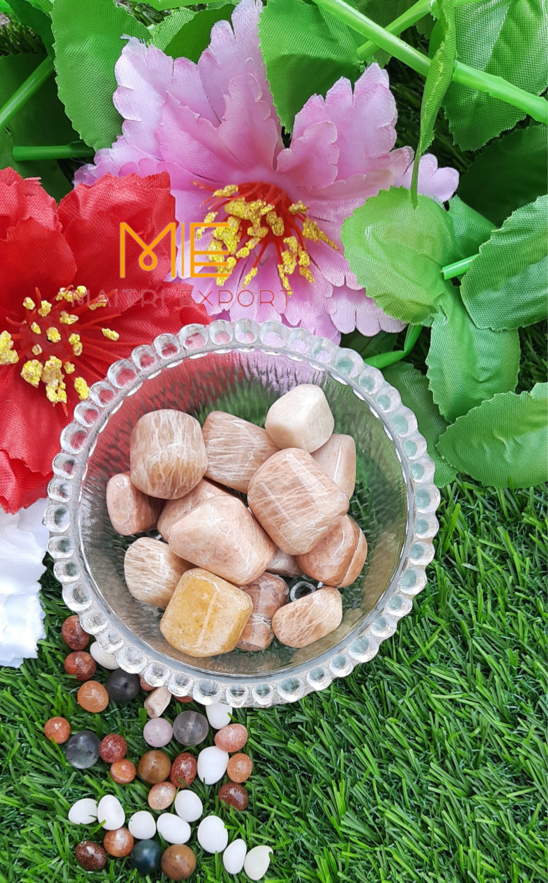 Peach Moonstone Natural Crystal Healing Stone Tumble / Pocket Stone-Maitri Export | Crystals Store