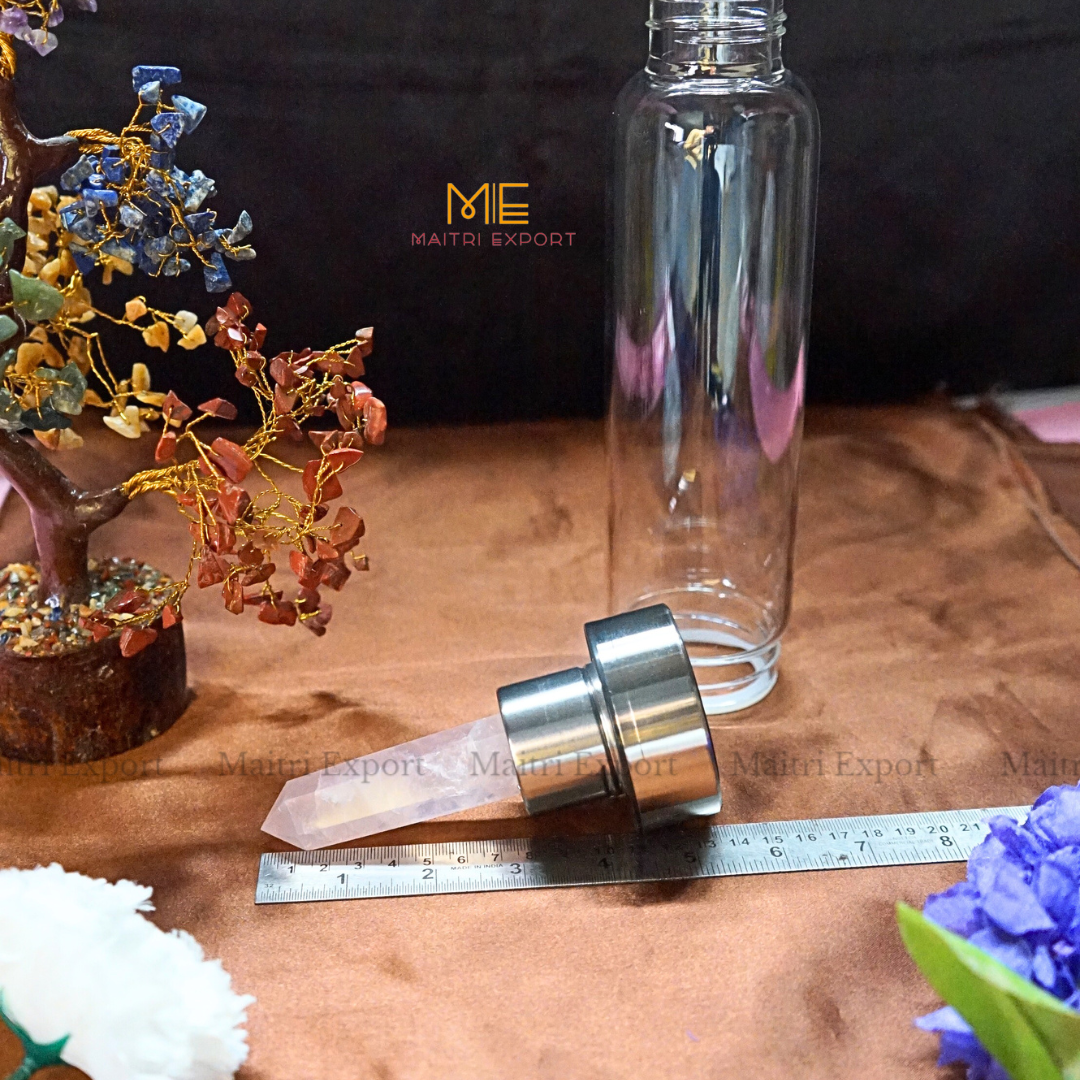 Natural Healing Stone Wand Crystal Infused Elixir Bottle-Maitri Export | Crystals Store