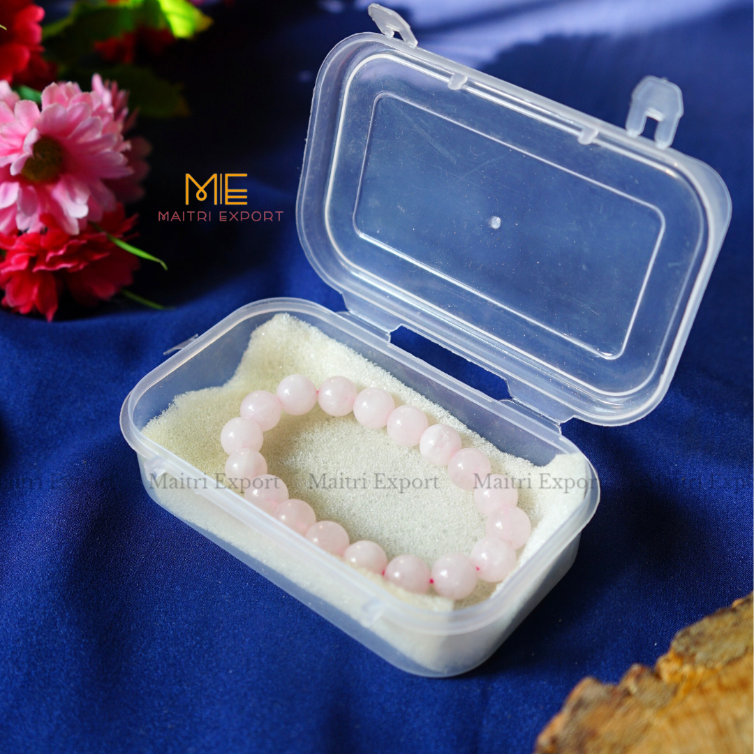 Rose Quartz Natural Crystal Healing Bracelet-Maitri Export | Crystals Store