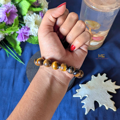 Natural Crystal Healing Stone 12mm Bracelet-Maitri Export | Crystals Store