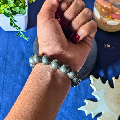 Pyrite Natural Crystal Healing Bracelet-Maitri Export | Crystals Store