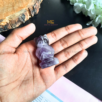 Natural Crystal Stones Owl Carving / Figurine-Maitri Export | Crystals Store