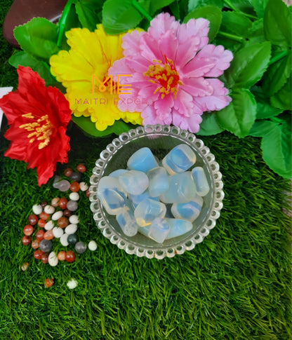 Opalite Natural Crystal Healing Stone Tumble / Pocket Stone-Maitri Export | Crystals Store