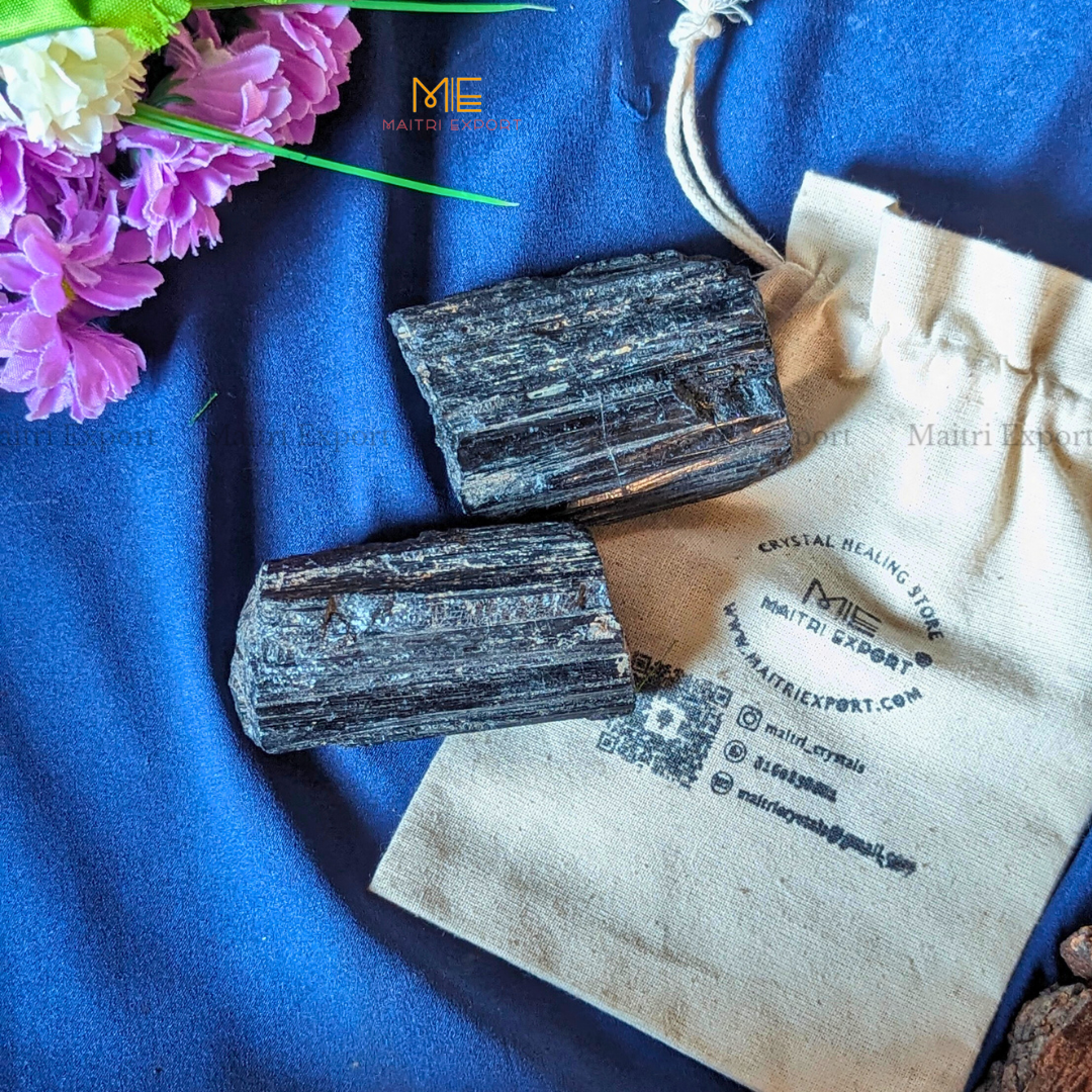 Black Tourmaline Rough / Raw stones-Maitri Export | Crystals Store