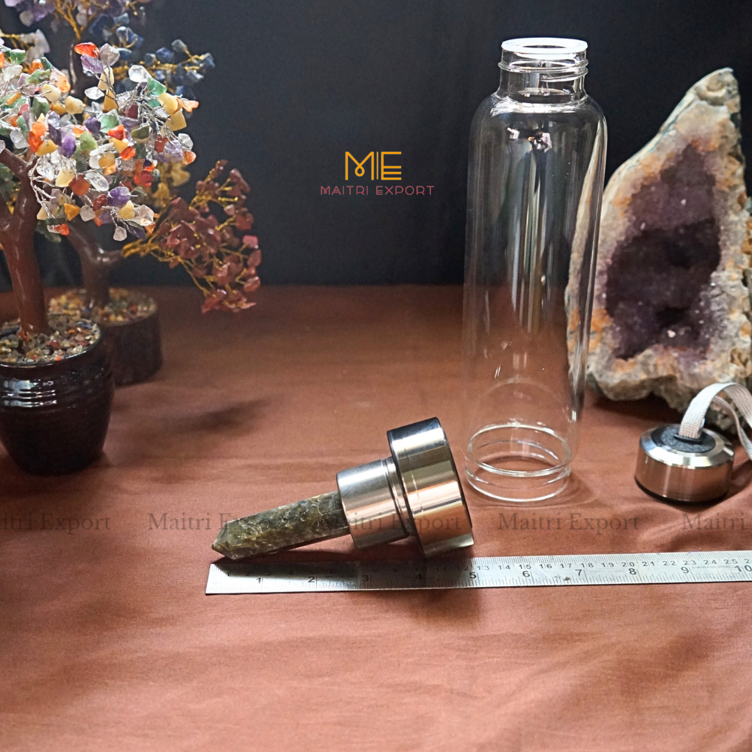 Natural Healing Stone Wand Crystal Infused Elixir Bottle-Maitri Export | Crystals Store