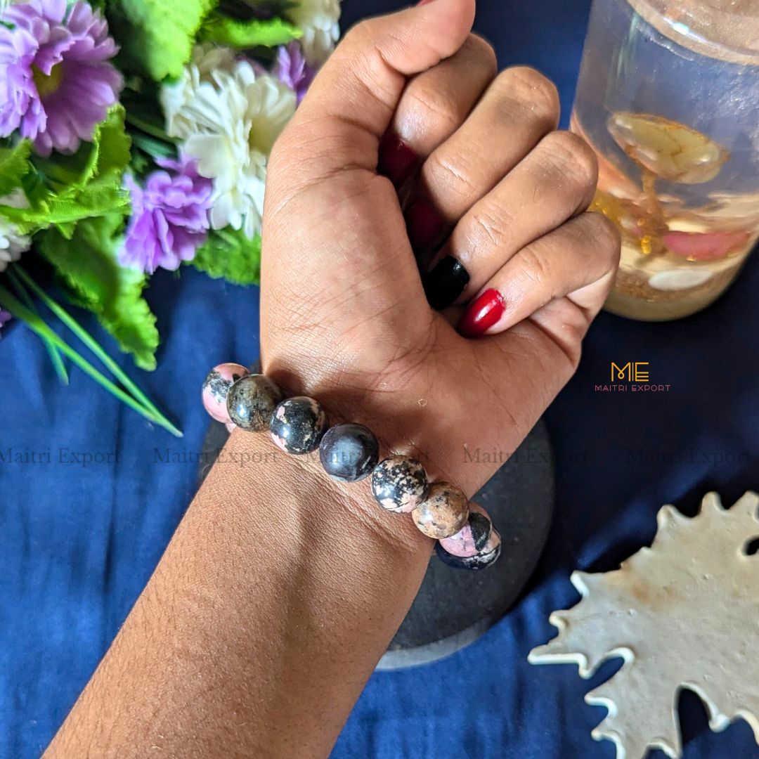 Natural Crystal Healing Stone 12mm Bracelet-Maitri Export | Crystals Store