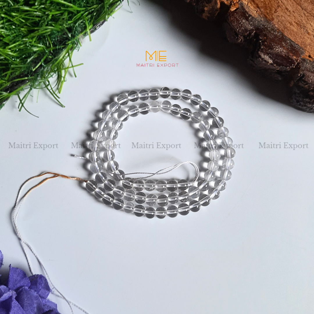 6mm loose round crystal beads strand / line-Maitri Export | Crystals Store