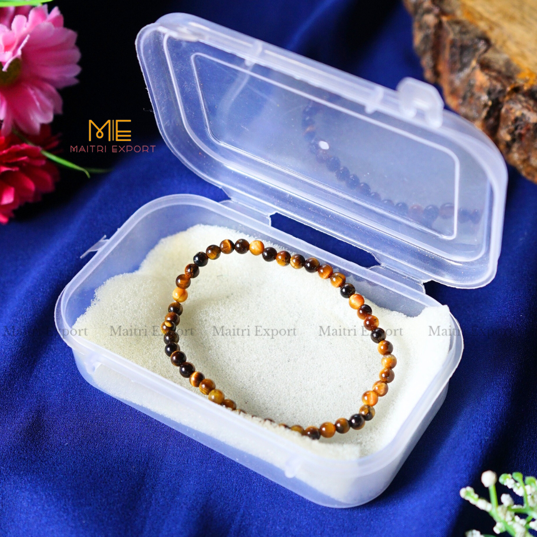 Tiger Eye Natural Crystal Healing Bracelet-Maitri Export | Crystals Store