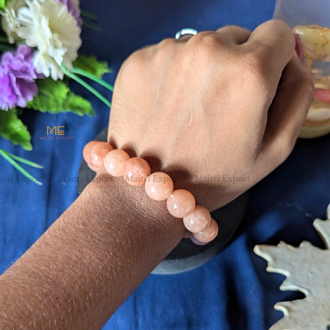 Natural Crystal Healing Stone 12mm Bracelet-Maitri Export | Crystals Store