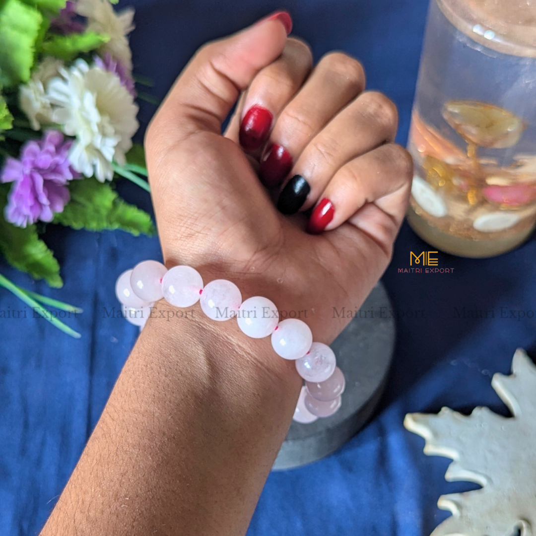 Natural Crystal Healing Stone 12mm Bracelet-Maitri Export | Crystals Store