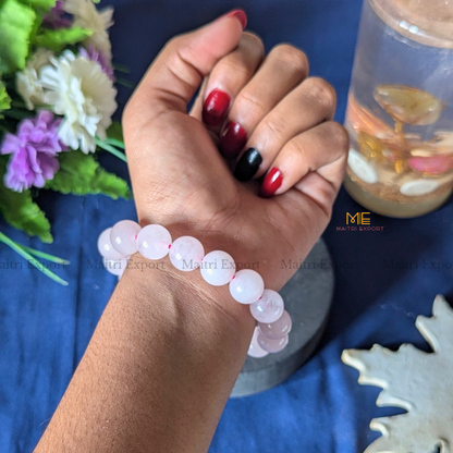 Natural Crystal Healing Stone 12mm Bracelet-Maitri Export | Crystals Store