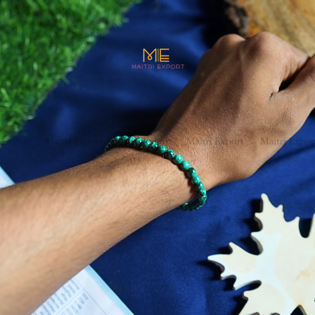 Malachite Natural Crystal Healing Bracelet-Maitri Export | Crystals Store