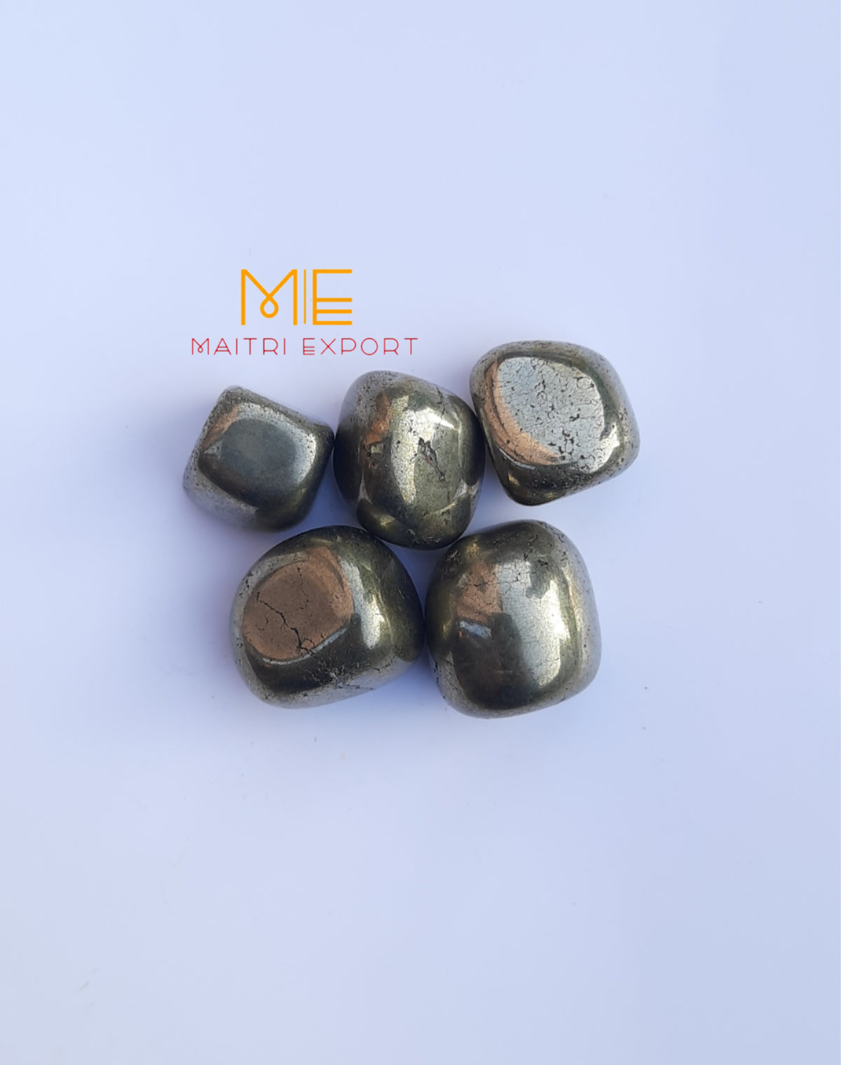 Pyrite Natural Crystal Healing Stone Tumble / Pocket Stone-Maitri Export | Crystals Store
