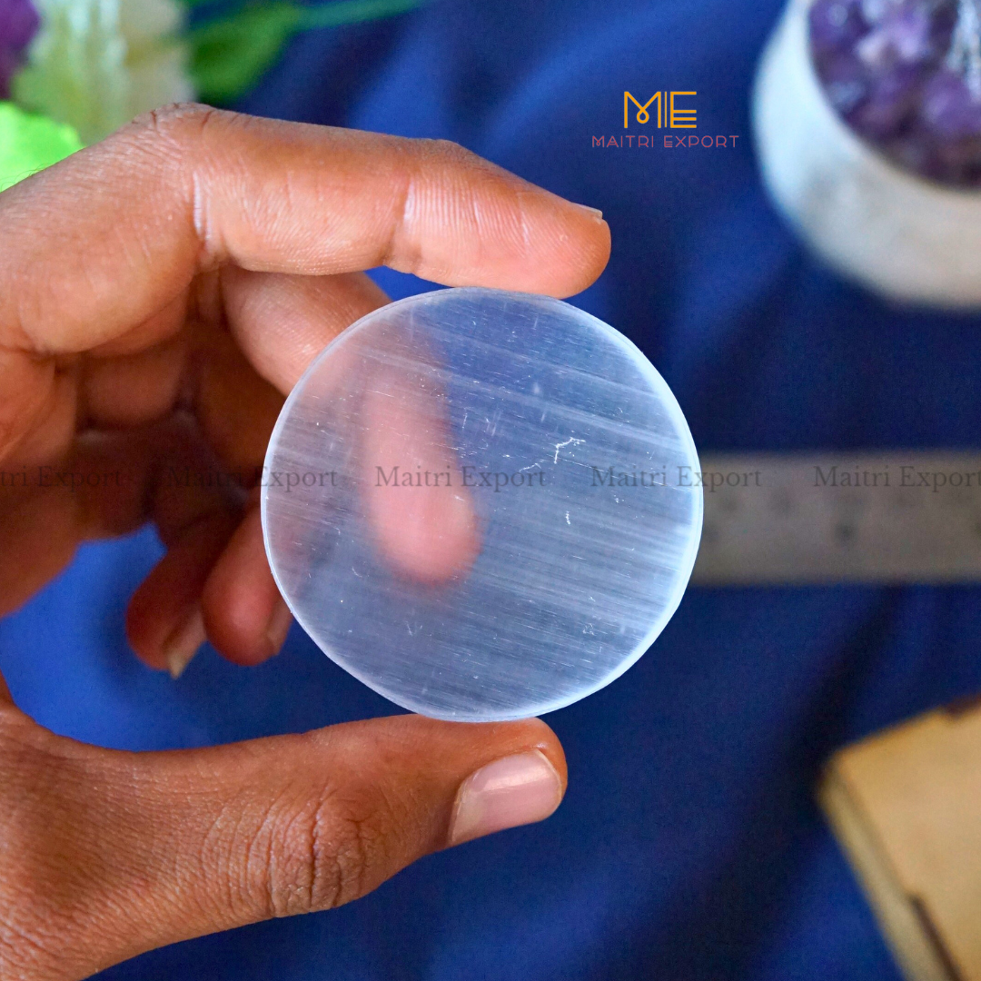 Natural selenite stone different shapes plain plate-Maitri Export | Crystals Store