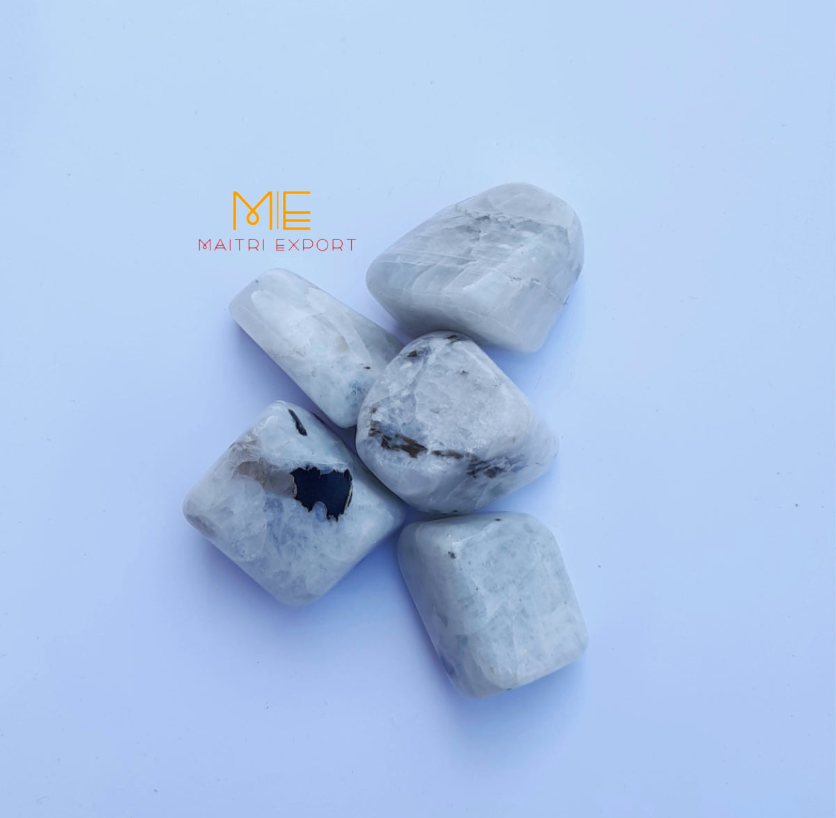 Rainbow Moonstone Natural Crystal Healing Stone Tumble / Pocket Stone-Maitri Export | Crystals Store