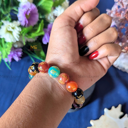 Natural Crystal Healing Stone 12mm Bracelet-Maitri Export | Crystals Store