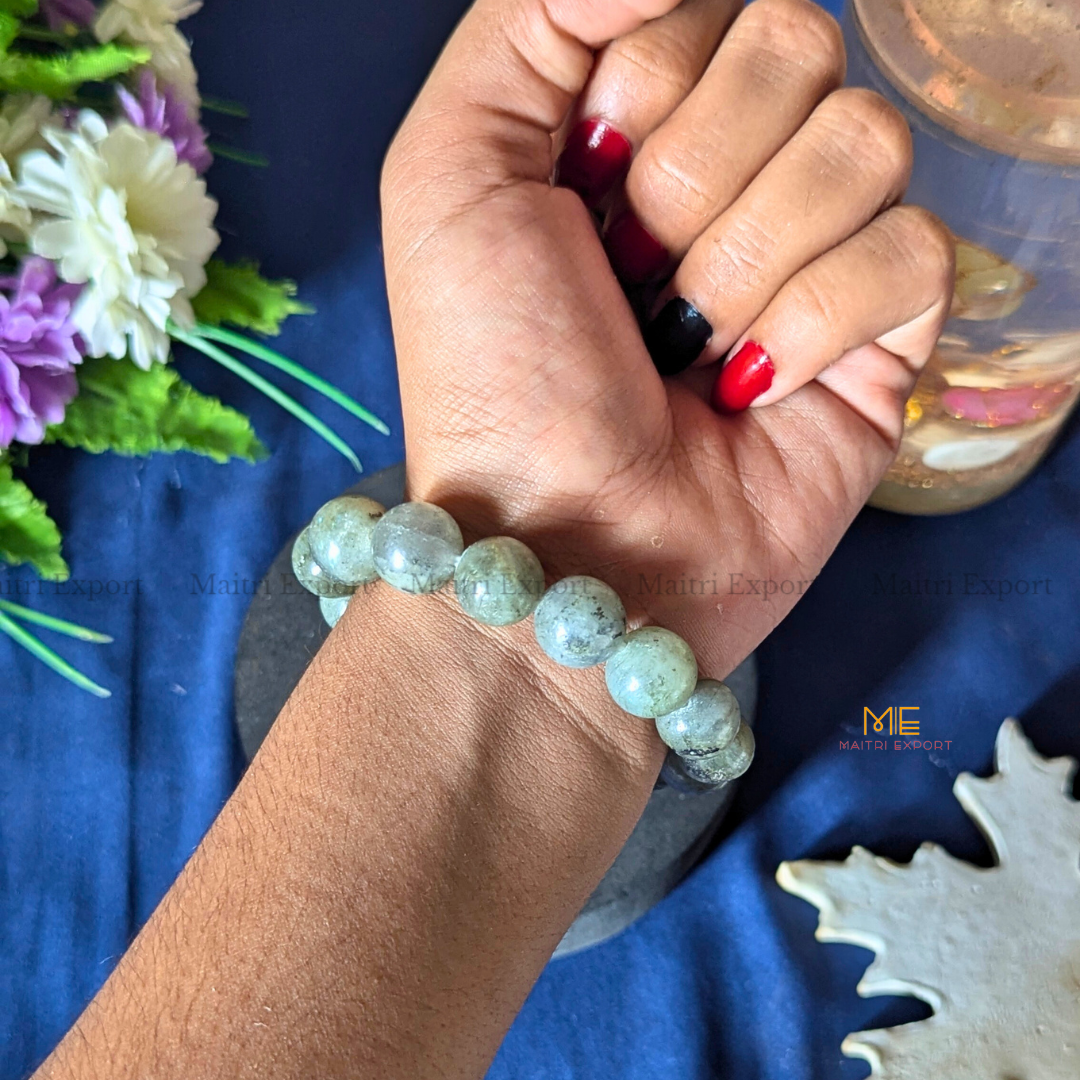 Natural Crystal Healing Stone 12mm Bracelet-Maitri Export | Crystals Store
