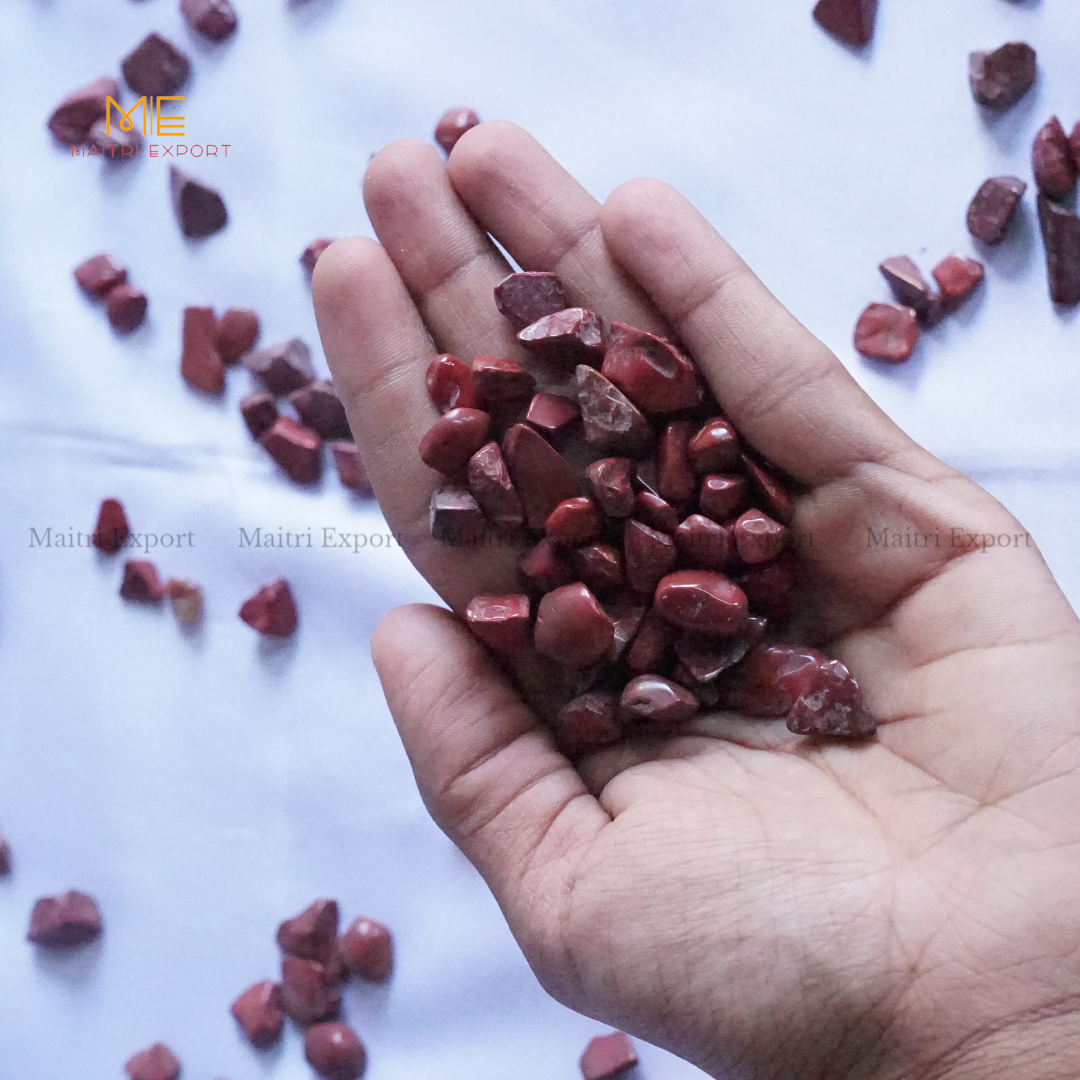 7 To 9 mm Loose Chips-Red Aventurine-250 gm-Maitri Export | Crystals Store
