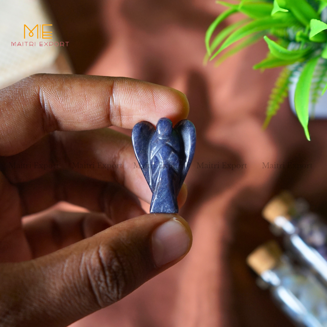 Natural Crystal Stone 1 Inch Angel-Blue Jade-Maitri Export | Crystals Store