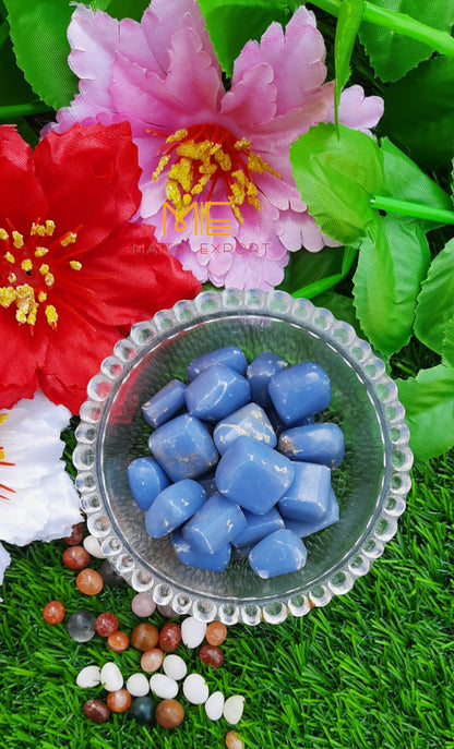 Angelite Natural Crystal Healing Stone Tumble / Pocket Stone-Maitri Export | Crystals Store