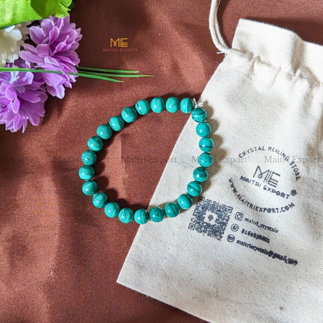 Malachite Natural Crystal Healing Bracelet-Maitri Export | Crystals Store