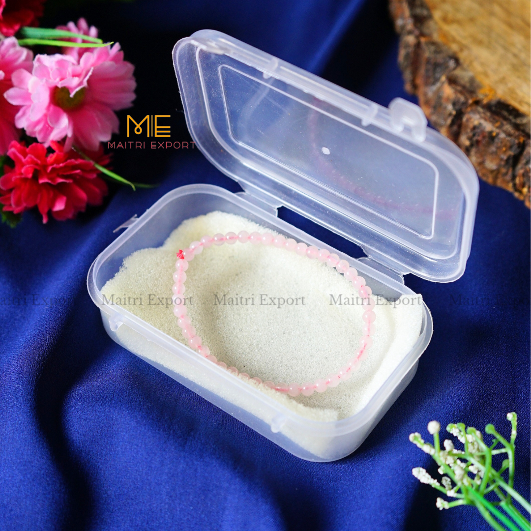 Rose Quartz Natural Crystal Healing Bracelet-Maitri Export | Crystals Store