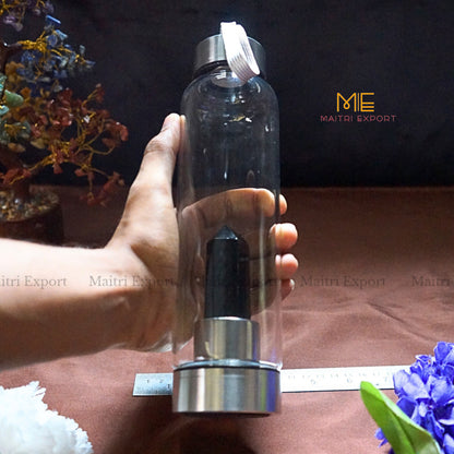 Natural Healing Stone Wand Crystal Infused Elixir Bottle-Black tourmaline-Maitri Export | Crystals Store