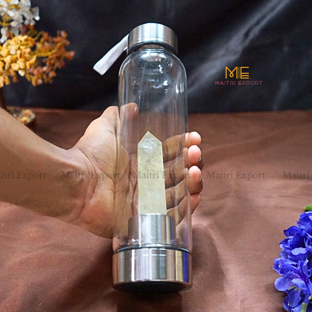 Natural Healing Stone Wand Crystal Infused Elixir Bottle-Citrine-Maitri Export | Crystals Store