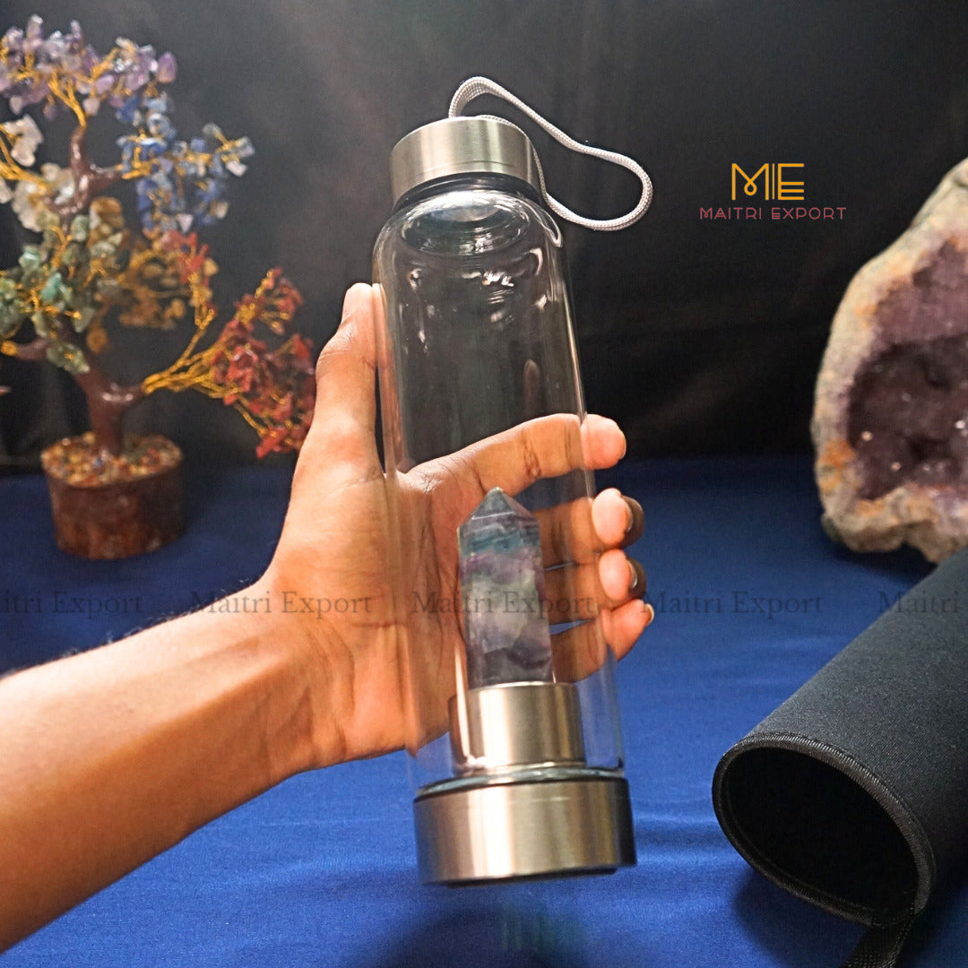 Natural Healing Stone Wand Crystal Infused Elixir Bottle-Multi Fluorite-Maitri Export | Crystals Store