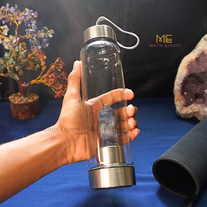 Natural Healing Stone Wand Crystal Infused Elixir Bottle-Multi Fluorite-Maitri Export | Crystals Store