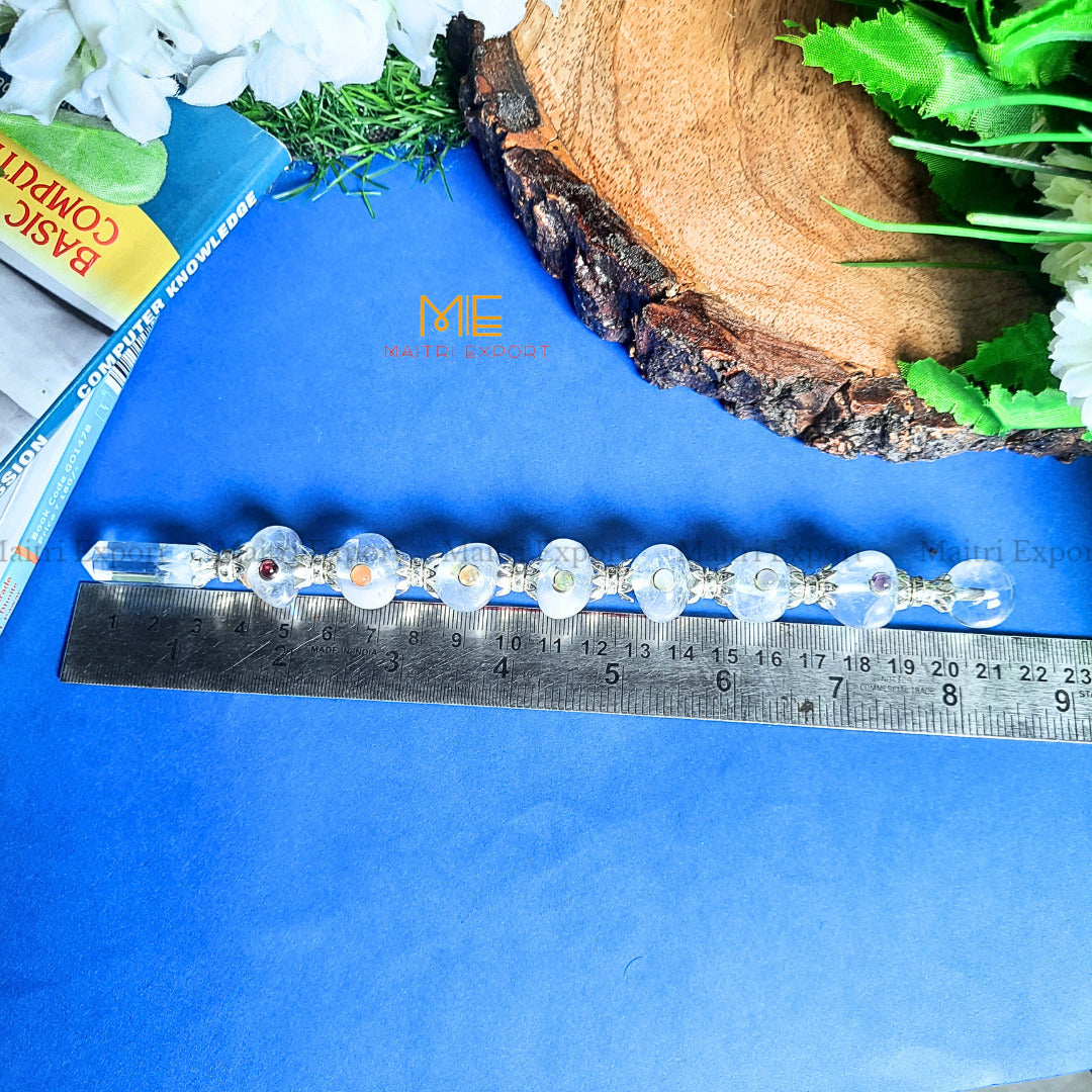 Natural stone tumble shaped stick wands-Clear quartz-Maitri Export | Crystals Store