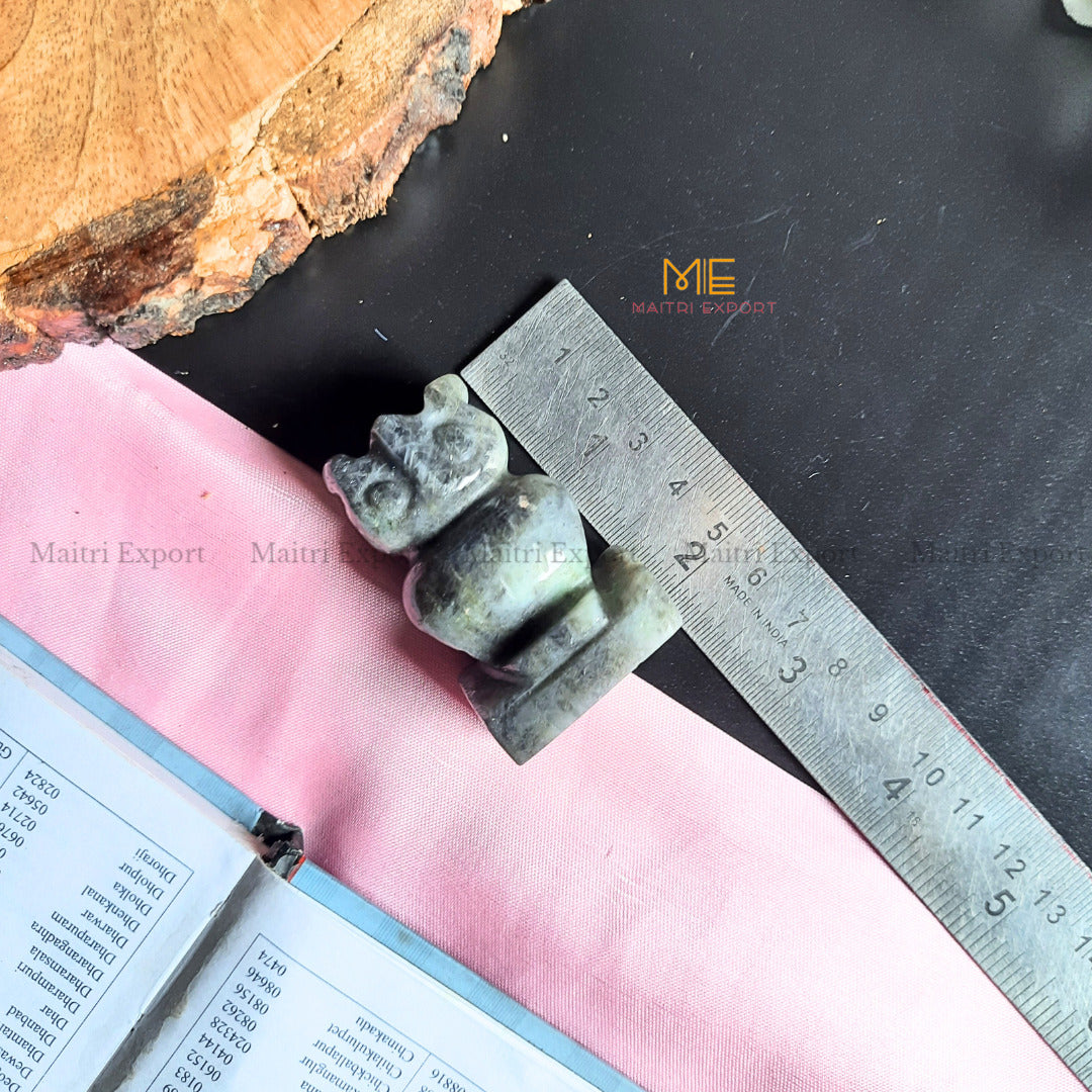 Natural Crystal Stones Owl Carving / Figurine-Labradorite-Maitri Export | Crystals Store
