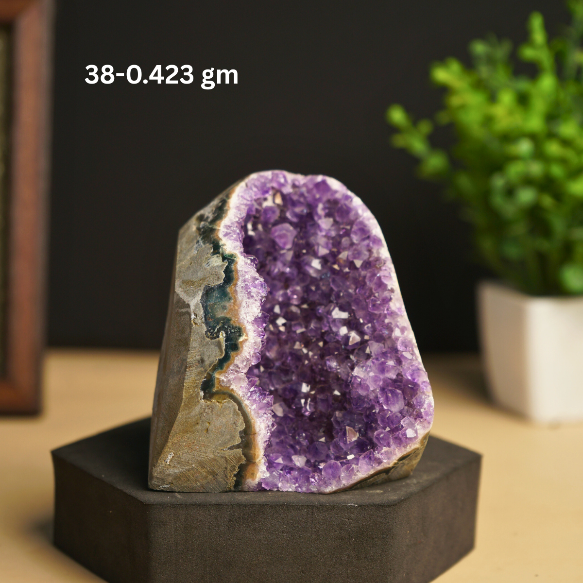 Amethyst mini / small geode-38 - 423gm-Maitri Export | Crystals Store