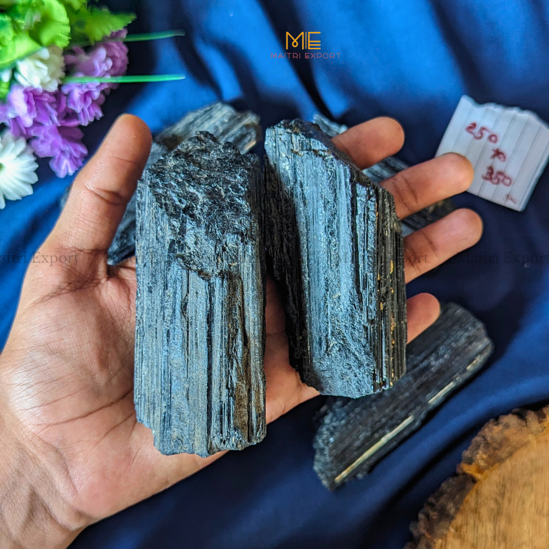 Black Tourmaline Rough / Raw stones-Medium-Maitri Export | Crystals Store