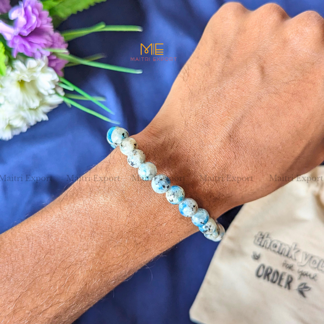 K 2 Jasper 8mm Natural Crystal Healing Bracelet-Maitri Export | Crystals Store