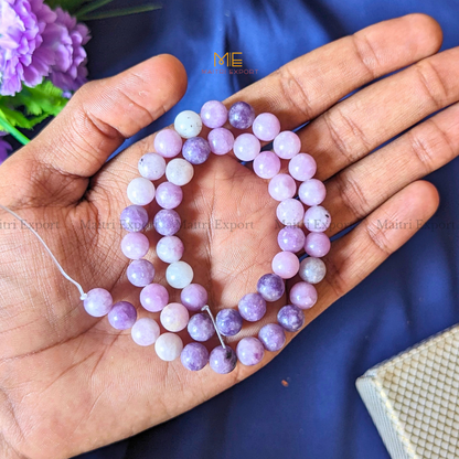 Lepidolite Natural Stone 8mm Loose Beads Line-Maitri Export | Crystals Store