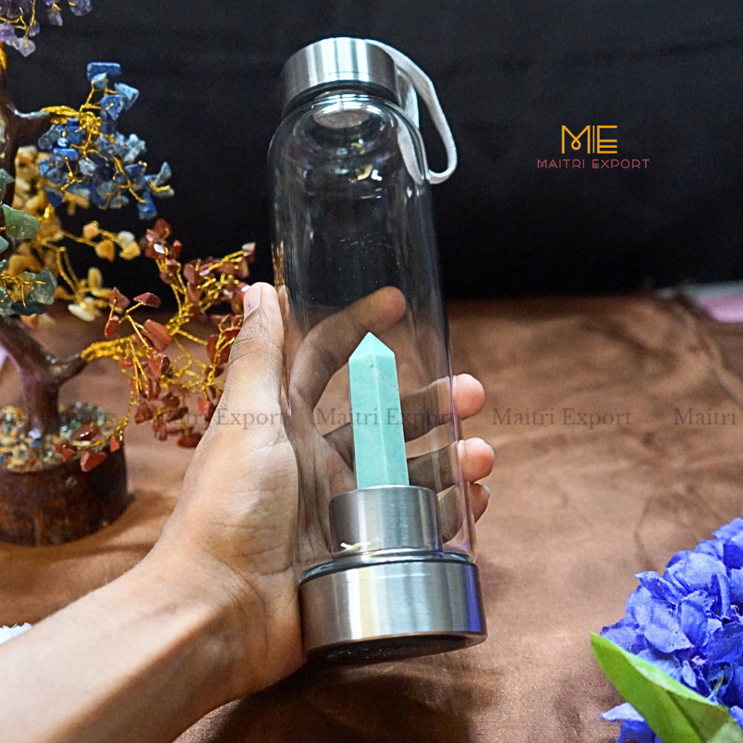 Natural Healing Stone Wand Crystal Infused Elixir Bottle-Maitri Export | Crystals Store
