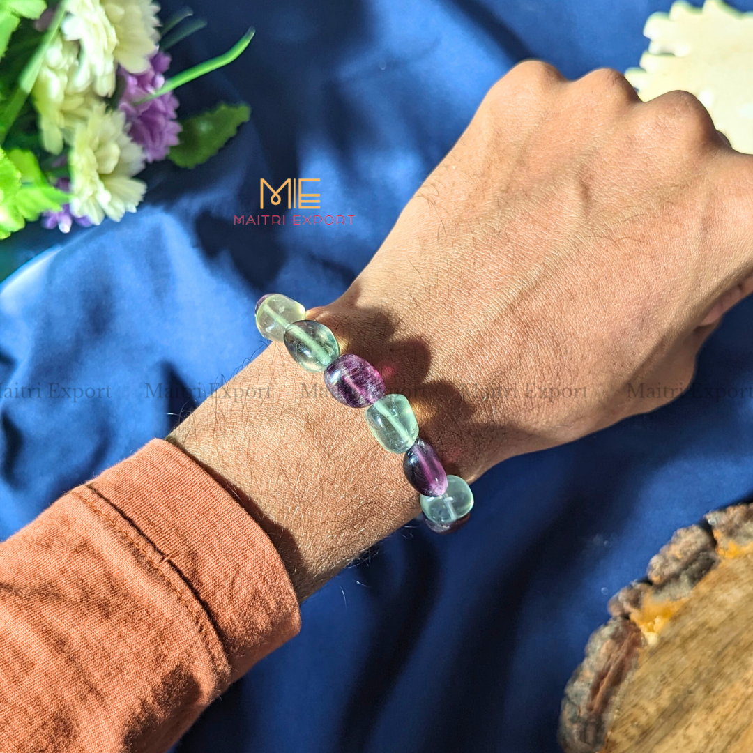 Small Tumble Crystal Beads Bracelet-Maitri Export | Crystals Store
