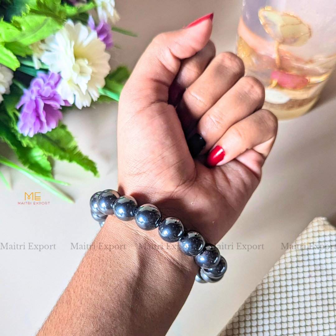 Natural Crystal Healing Stone 12mm Bracelet-Maitri Export | Crystals Store