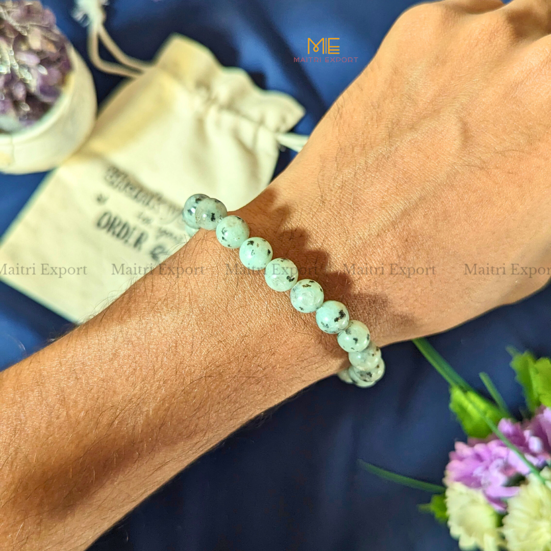 Kiwi Jasper 8mm Natural Crystal Healing Bracelet-Maitri Export | Crystals Store