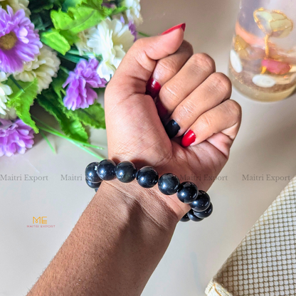 Natural Crystal Healing Stone 12mm Bracelet-Maitri Export | Crystals Store