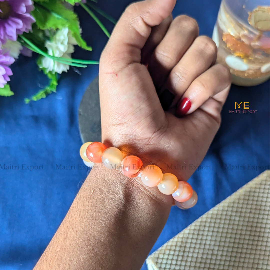 Natural Crystal Healing Stone 12mm Bracelet-Maitri Export | Crystals Store