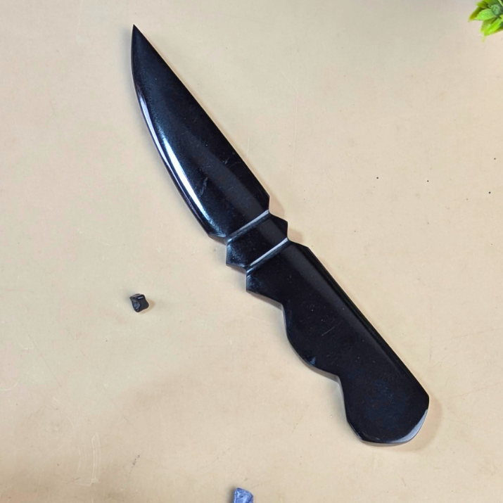 Selenite / black / opalite 6 Inch Knife-Black-9-Maitri Export | Crystals Store