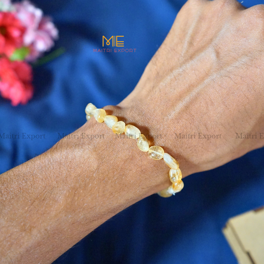 Small Tumble Crystal Beads Bracelet-Maitri Export | Crystals Store