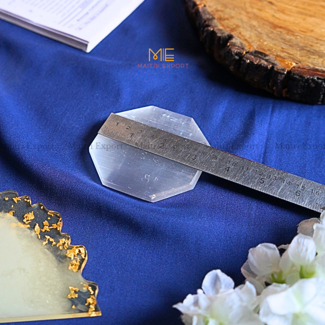 Natural selenite stone different shapes plain plate-Maitri Export | Crystals Store