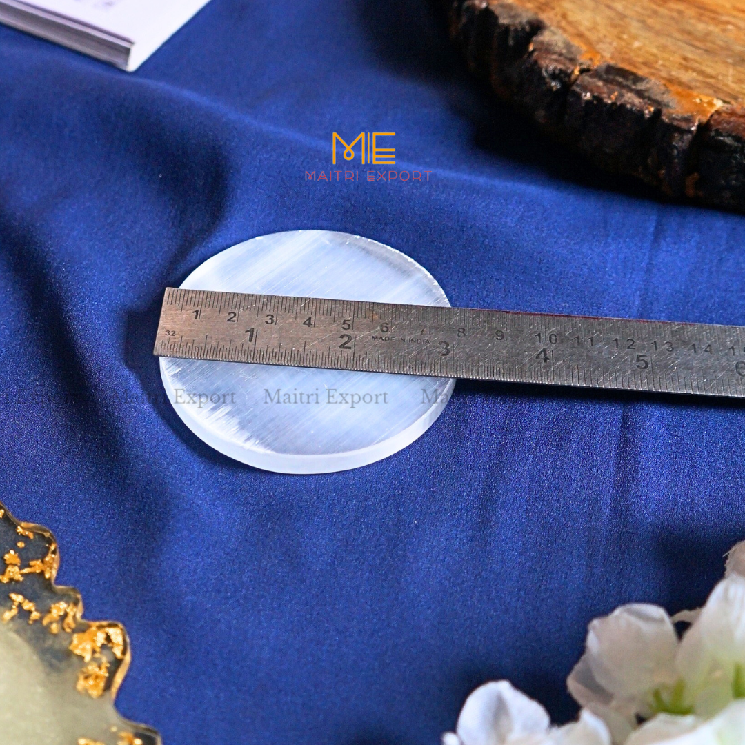 Natural selenite stone different shapes plain plate-Maitri Export | Crystals Store