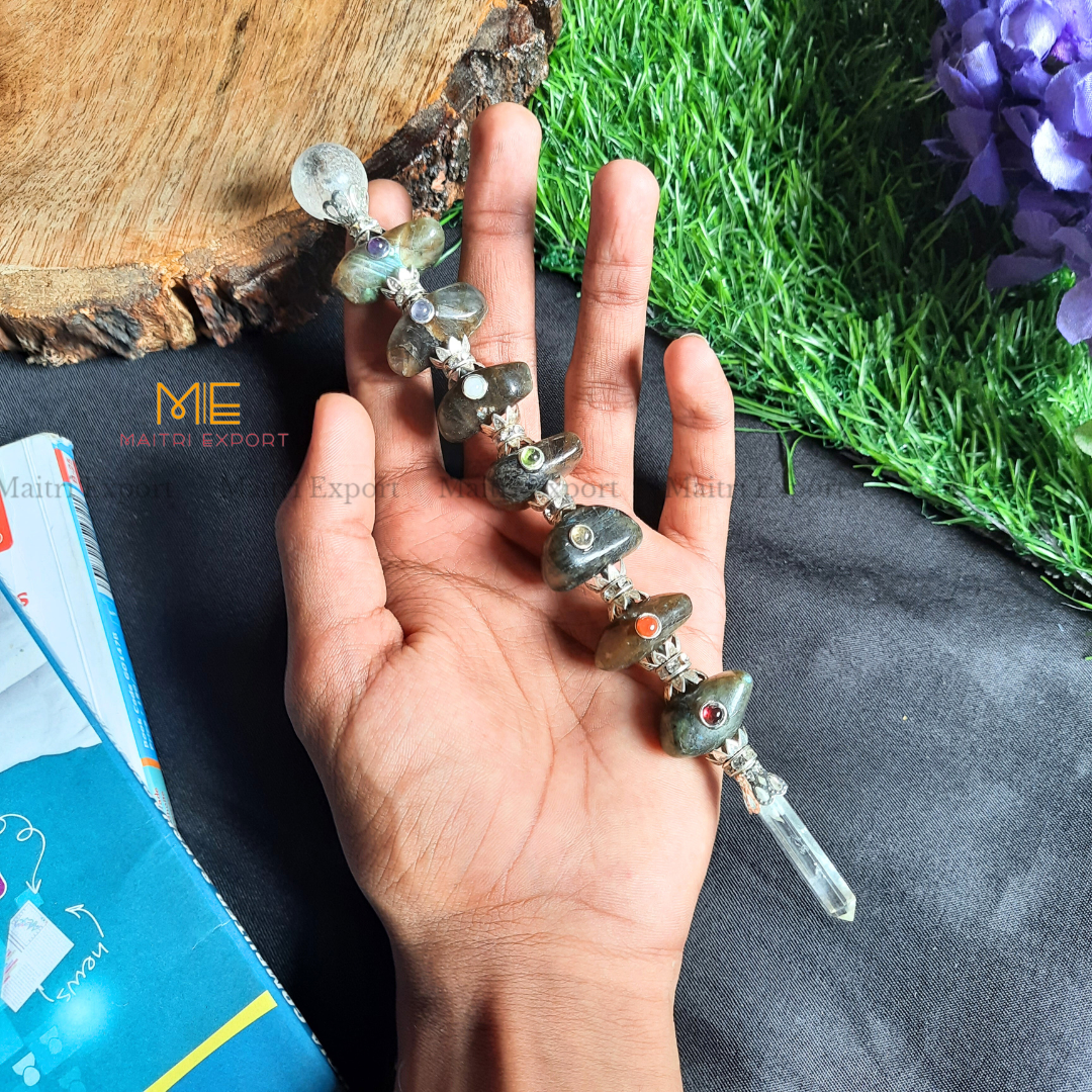 Natural stone tumble shaped stick wands-Maitri Export | Crystals Store