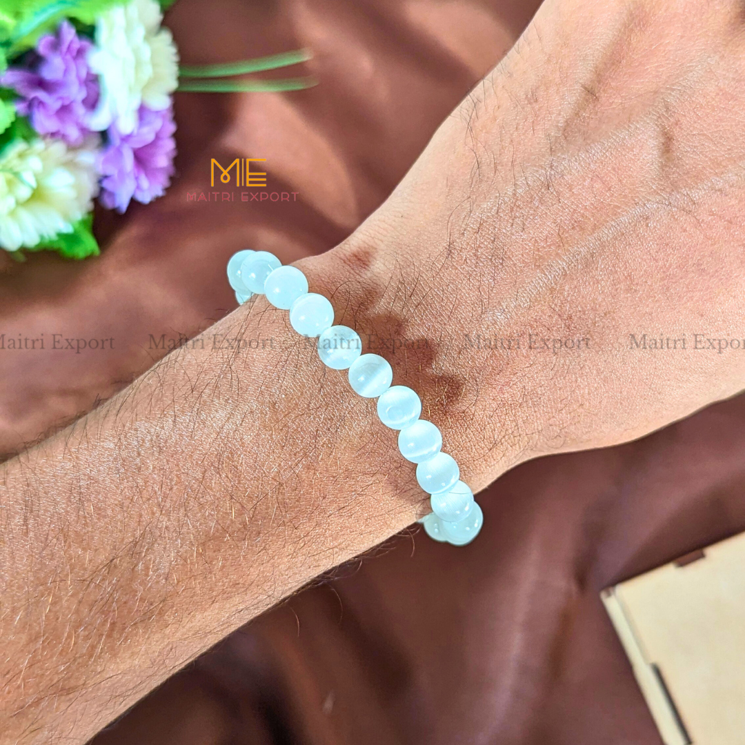 Selenite ( duplicate ) Crystal Healing Bracelet-Maitri Export | Crystals Store