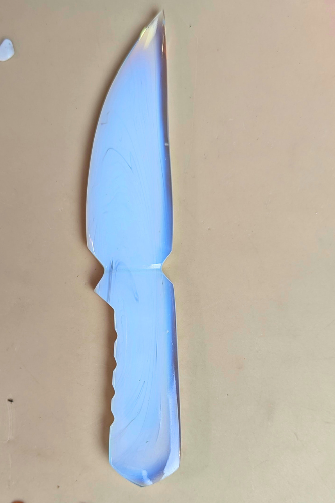 Selenite / black / opalite 6 Inch Knife-Opal-1-Maitri Export | Crystals Store